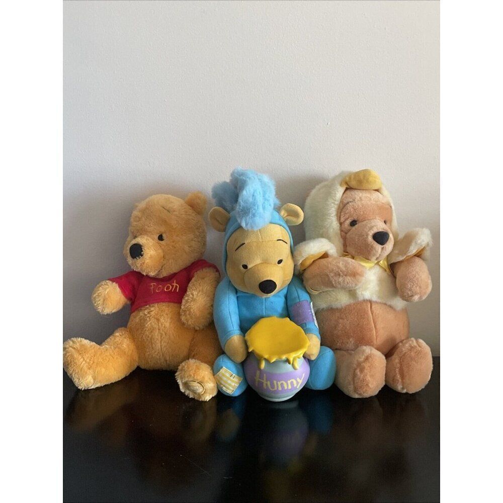 Preowned Bundle Winnie The Pooh Bundle Plush Teddy Bear Lot Of 3 cosplay bear
